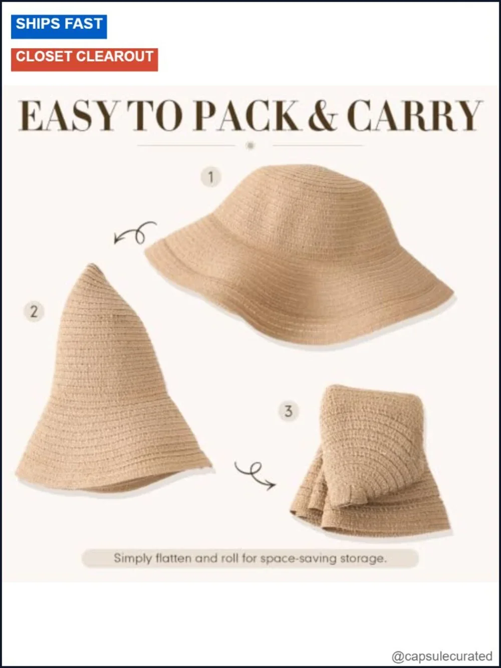 4 Pack Women's Wide Brim Sun Hats Packable Adjustable Beach Travel Straw Visors